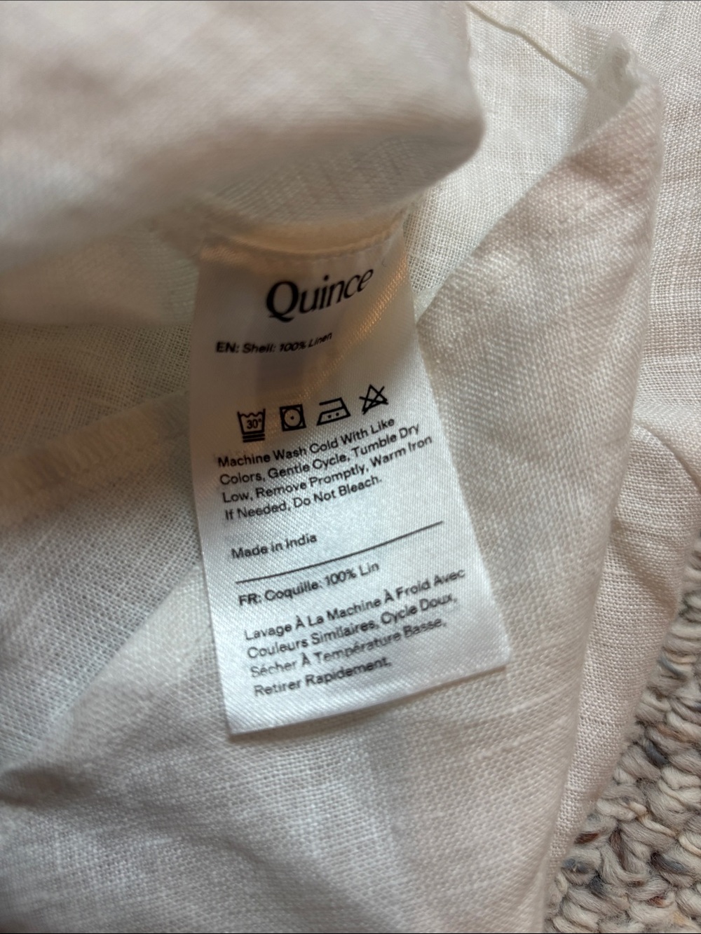 Quince Women's White Linen Tube Top - Picture 5 of 5
